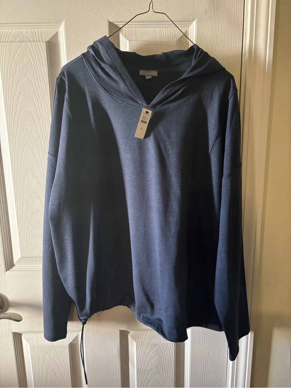 Talbots Men's Navy Crewneck Hooded Sweater